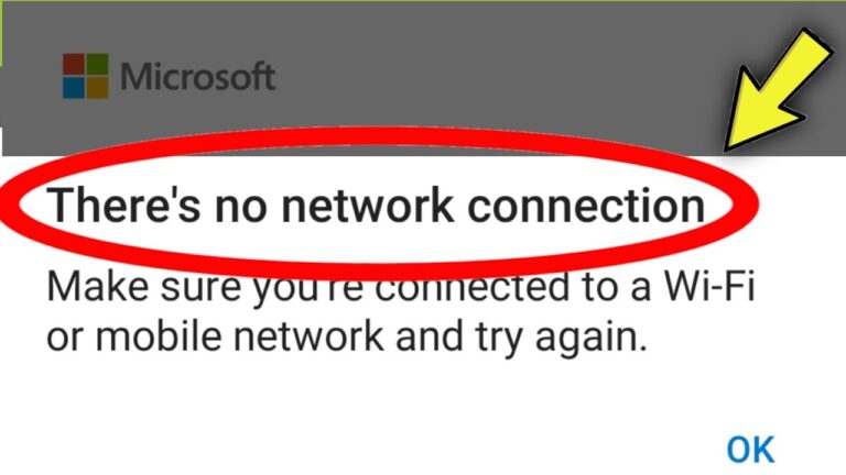 Make Sure You Have A Network Connection